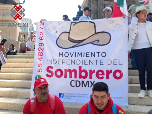 Movimiento independiente del Sombrero, presente en la movilizaci&oacute;n de los transportistas y campesinos en la CDMX